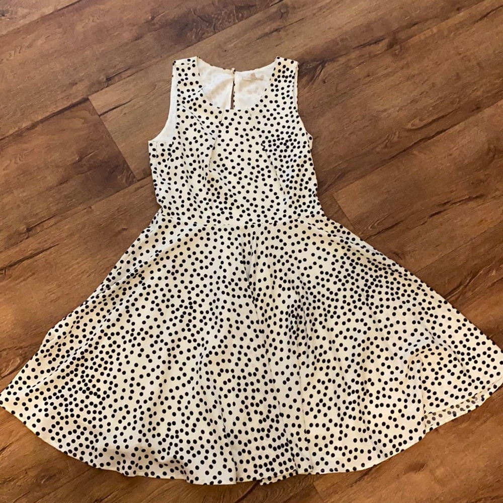 White and Black Polka Dot Dress